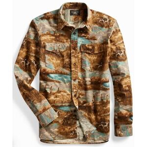 NWT RRL Ralph Lauren Freeport Workshirt Mens Small Long Sleeve Button Up Hunting